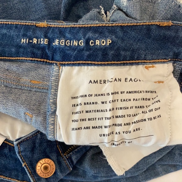 American Eagle Size 00 Hi Rise Jegging Crop Jeans - Picture 3 of 8